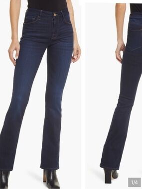 FRAME High-Rise Dark Blue Flare Women's Le Mini Boot Jeans. Size 29